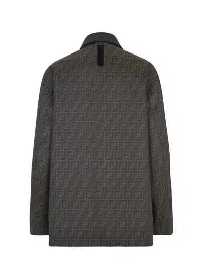 Fendi Man Brown Jackets In Brown