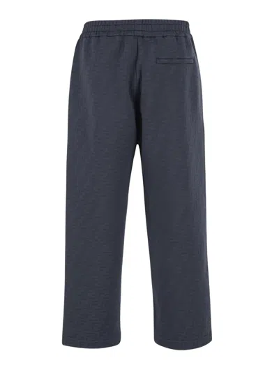 Fendi Monogram Trackpants In Blue
