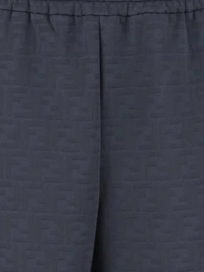 Fendi Monogram Trackpants In Blue