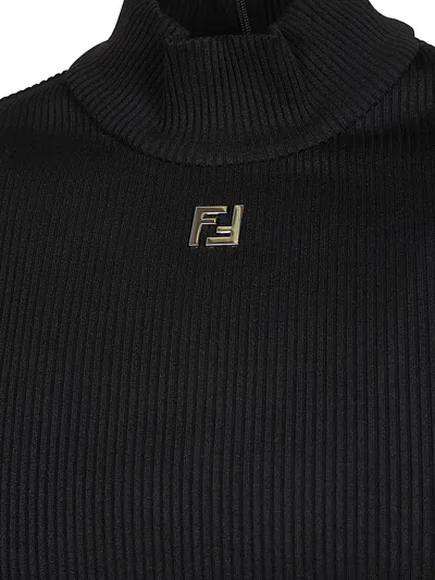 Fendi Men Logo T-shirt In Black