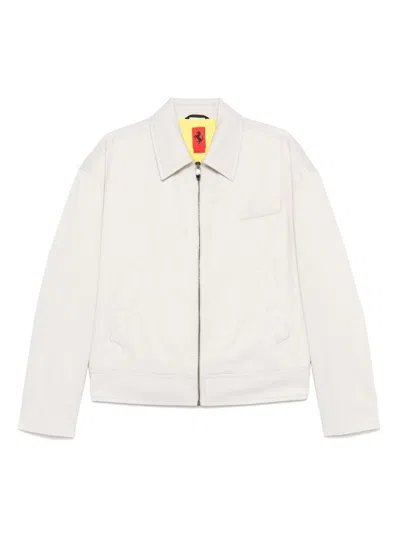 Ferrari Cotton Gabardine Bomber Jacket In Multi