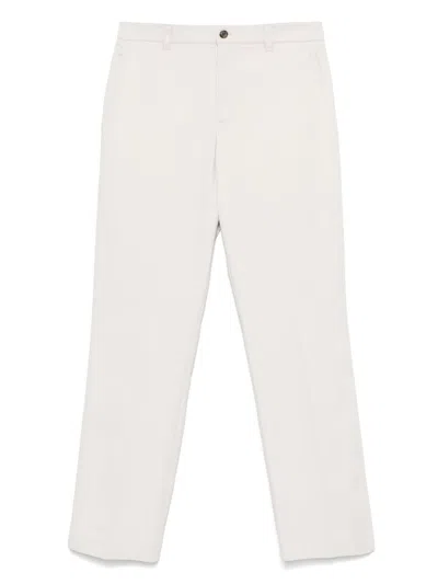 Ferrari Beige Cotton Trousers In White