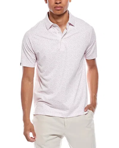 Callaway All Over Micro Floral Print Polo Shirt In Neutral