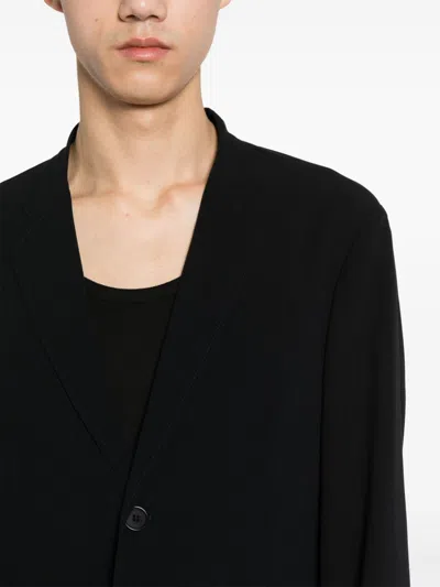 Giorgio Armani Single-breasted Blazer In Black