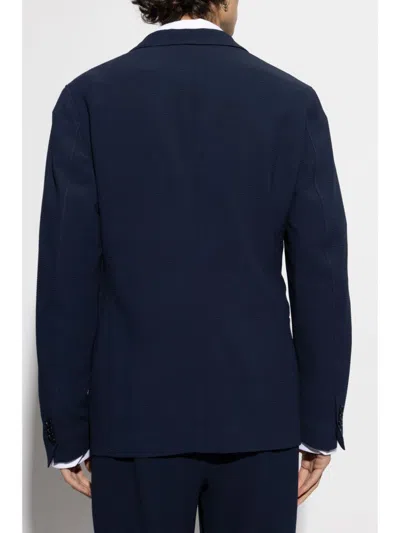 Giorgio Armani Men Wool Jacket In Blue