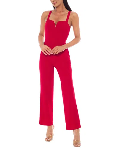 Bebe V-wire Core Jumpsuit In Pink