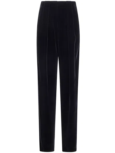 Giorgio Armani Darted Velvet Trousers In Black