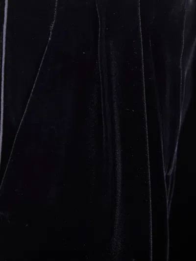Giorgio Armani Darted Velvet Trousers In Black