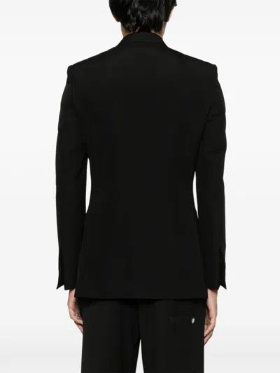 Givenchy Single Breasted `new Metal Detail` Jacket In Black