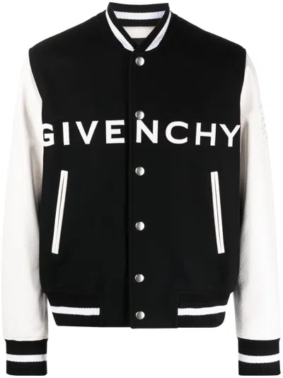 Givenchy Wool Bomber Jacket In Black