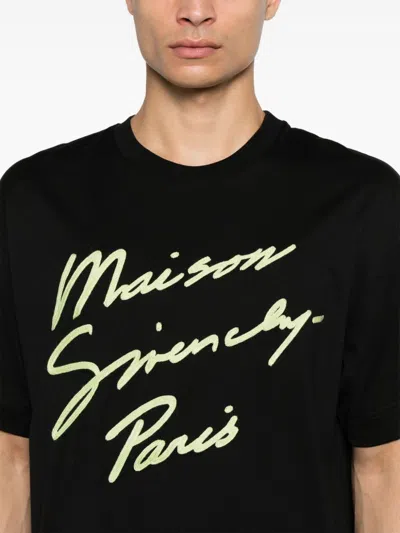 Givenchy Men Black Cotton Maison  T-shirt In Black