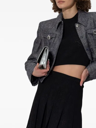 Givenchy Crop Sweater Knitwear Black In Black