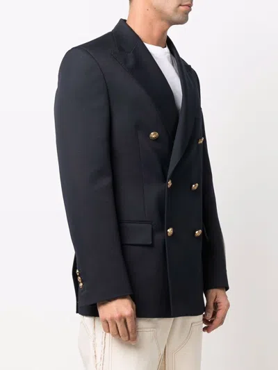 Golden Goose Double-breasted Jacket With Tailored Fit In Black