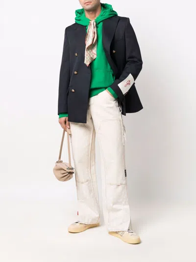 Golden Goose Double-breasted Jacket With Tailored Fit In Black