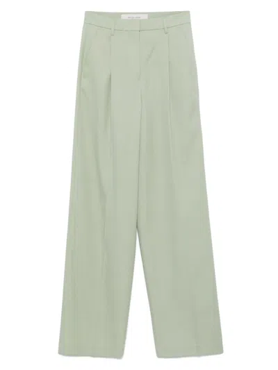 Golden Goose Sage Green Relaxed Fit Trousers With Functional Pockets In Green