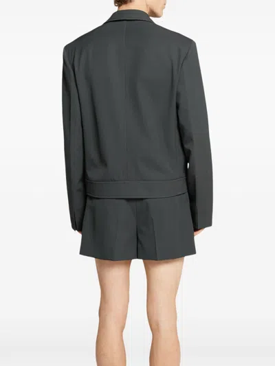 Gucci Men Embossed Wool Gabardine Jacket In Black