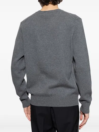Gucci Men Embroidered Sweater In Gray