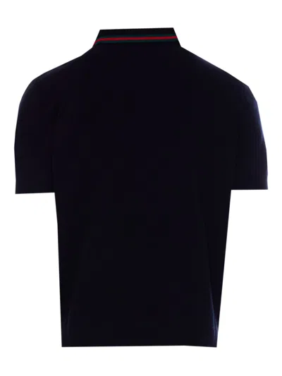 Gucci Mens Ink Green Red Brand-trim Regular-fit Wool Sweatshirt In Blue