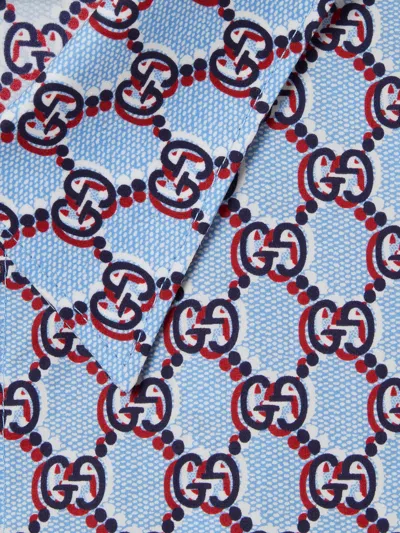 Gucci Men Regular Gg Shirt In Multi