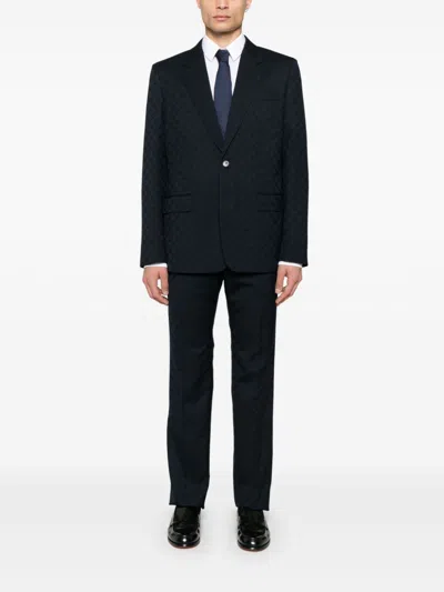 Gucci Men Wool Jacquard Dress In Black