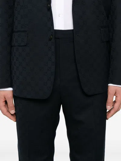 Gucci Men Wool Jacquard Dress In Black
