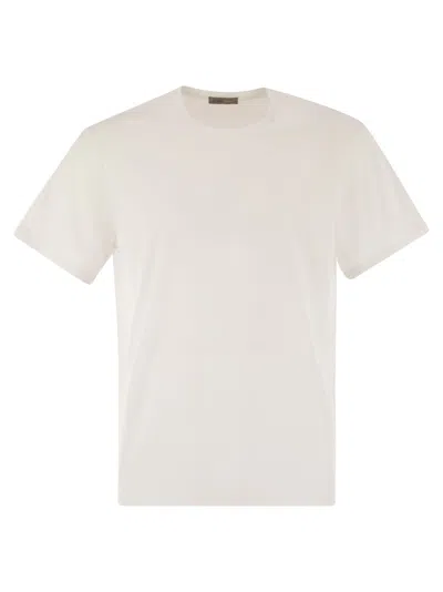 Herno Men Resort T-shirt In Cotton And Light Stretch Nylon In Neutral