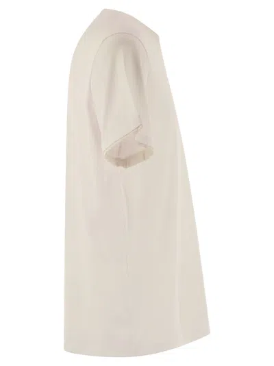 Herno Men Resort T-shirt In Cotton And Light Stretch Nylon In Neutral