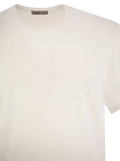 Herno Men Resort T-shirt In Cotton And Light Stretch Nylon In Neutral