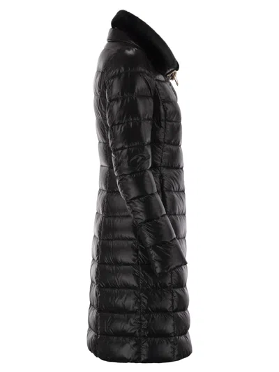 Herno Lapel Down Jacket In Black