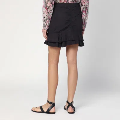 Isabel Marant Étoile High Waist Ruffled Hem Short Length Skirt In Black