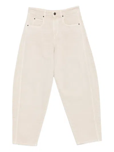 Isabel Marant Oriane Straight Leg Hemp Trousers With Five-pocket Styling In Multi