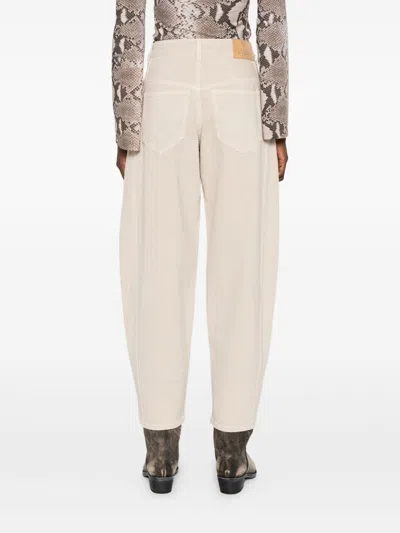 Isabel Marant Oriane Straight Leg Hemp Trousers With Five-pocket Styling In Multi