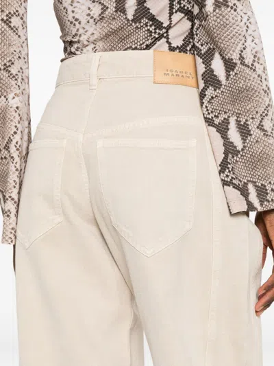 Isabel Marant Oriane Straight Leg Hemp Trousers With Five-pocket Styling In Multi