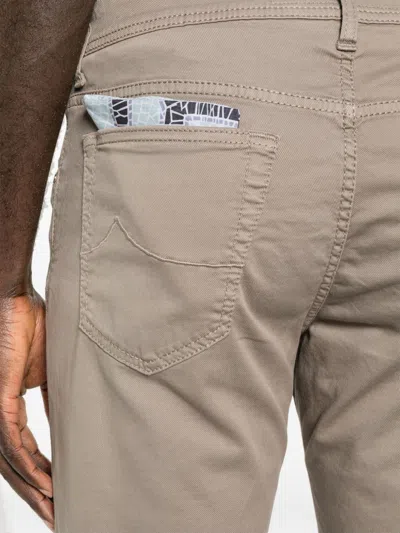Jacob Cohen Straight Trousers With Pockets And Loops In Brown