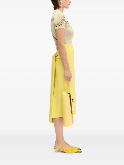 Jacquemus Le Marino V-neck Polo With Playful Banana Print In Neutral