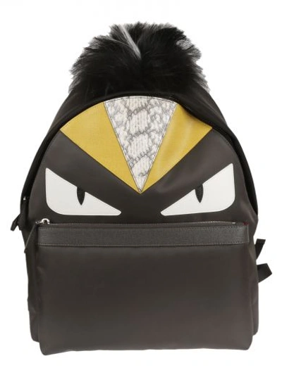 Shop Fendi Backpack In F06hu Blu+nr+bco+yellow+pall