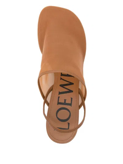 Loewe Kitten Heel Mesh Open Toe Pumps In Multi