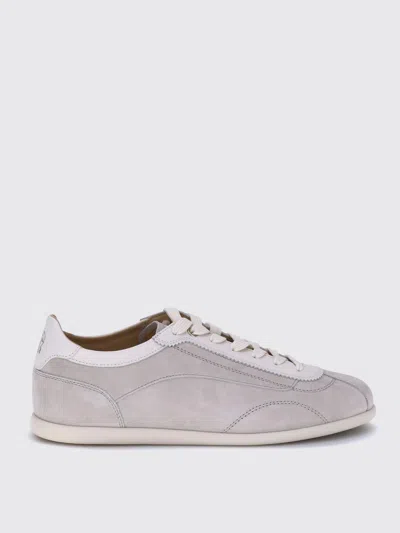 Brunello Cucinelli Suede Lace-up Low-top Sneakers In Gray