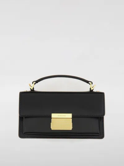 Golden Goose Venice Small Bag In Black Palmellate Leather And Gold Details In Black