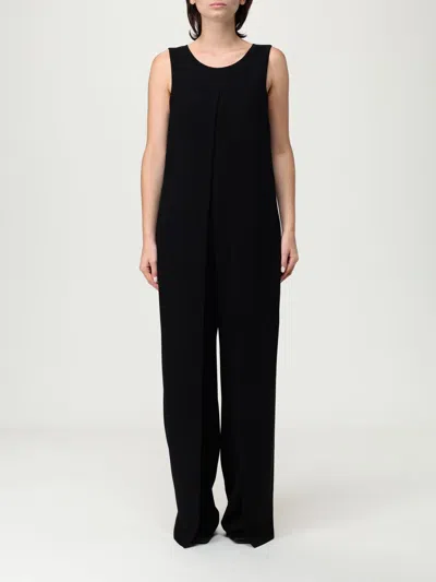 Emporio Armani Sleeveless Long Jumpsuit In Black