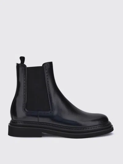 Dolce & Gabbana Black Leather Ankle Boot In Black