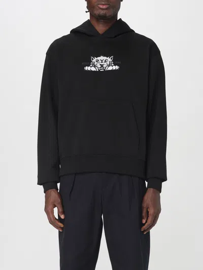 Kenzo Hooded Graphic Print Cotton T-shirt In Black