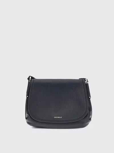 Coccinelle Flap-fastening Leather Cross-body Bag In Black