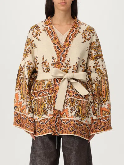 Etro Cardigan In Brown