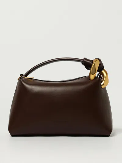 Jw Anderson J.w. Anderson Brown Leather Small Jwa Corner Handbag In Black