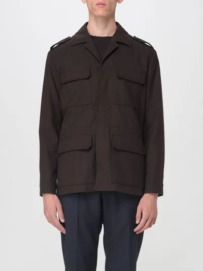 Paolo Pecora Flap-pocket Jacket In Brown