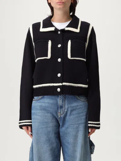 Pinko Sulcis Wool Cardigan In Black