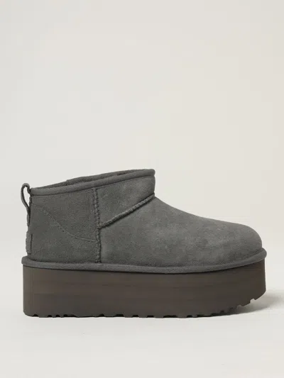 Ugg Stivaletto Donna Classic Ultra Mini Con Plateau Sand In Gray