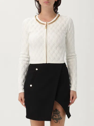 Elisabetta Franchi Valentino Garavani Printed Hemp Pant In White