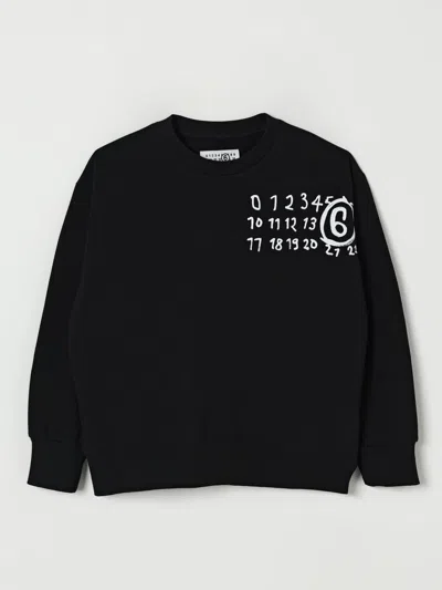 Mm6 Maison Margiela Felpa Girocollo Con Logo Hand Written In Black